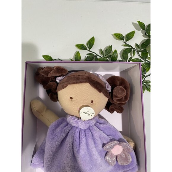Soft Plush Bijou Doll With Purple Dress & Flower Detail - Picture 2 of 7